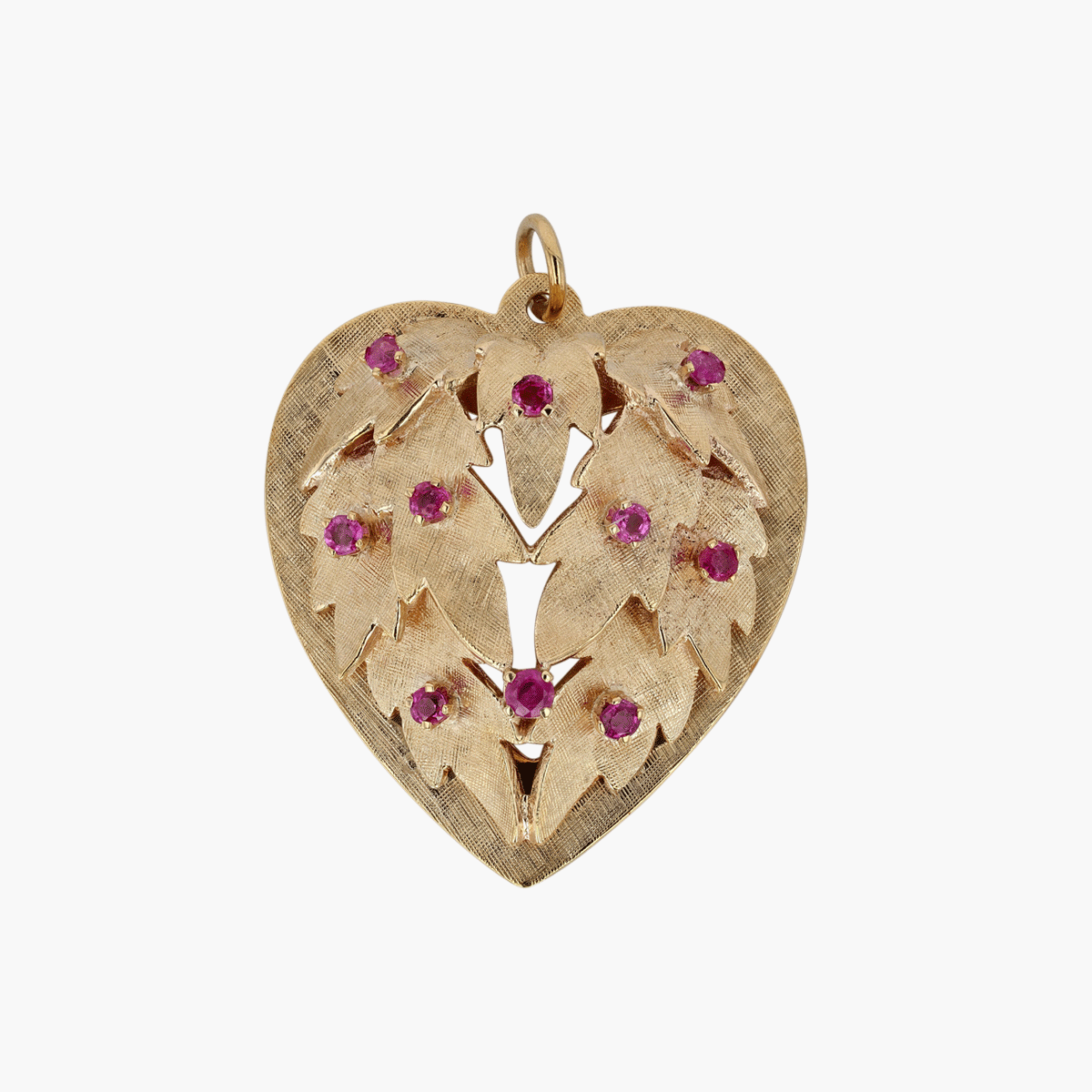 14kt gold Vintage high quality charm with ruby