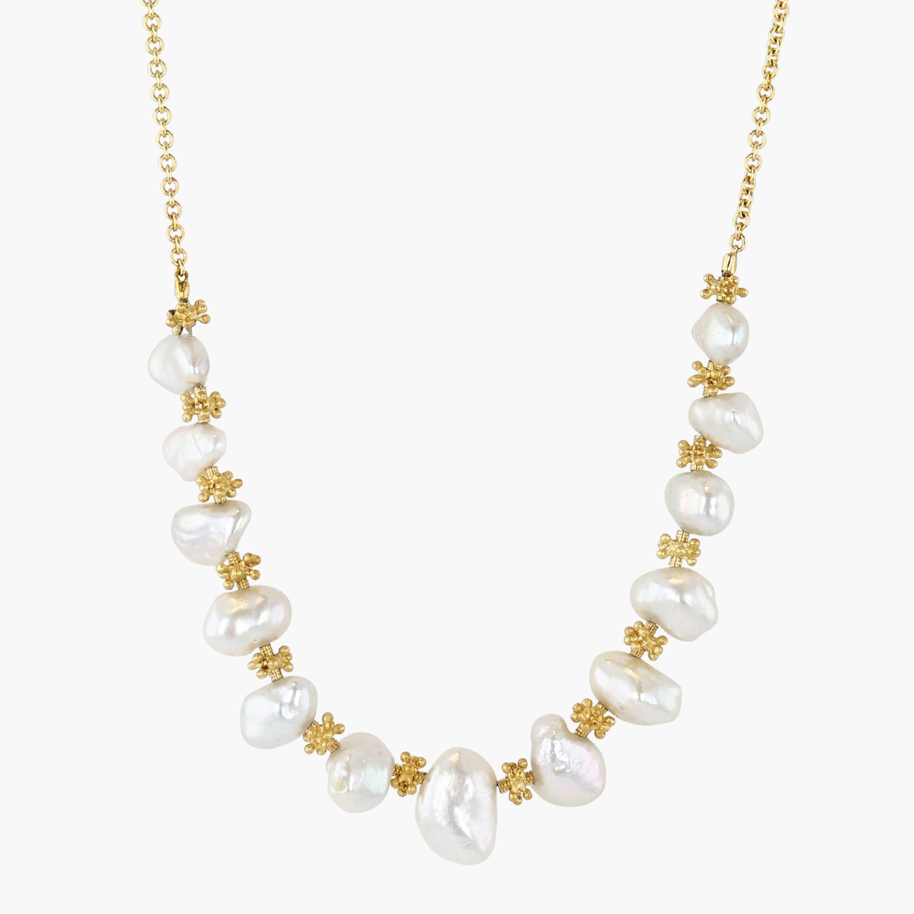 Paul Morelli 18k Yellow Gold and Keshi Pearl Necklace