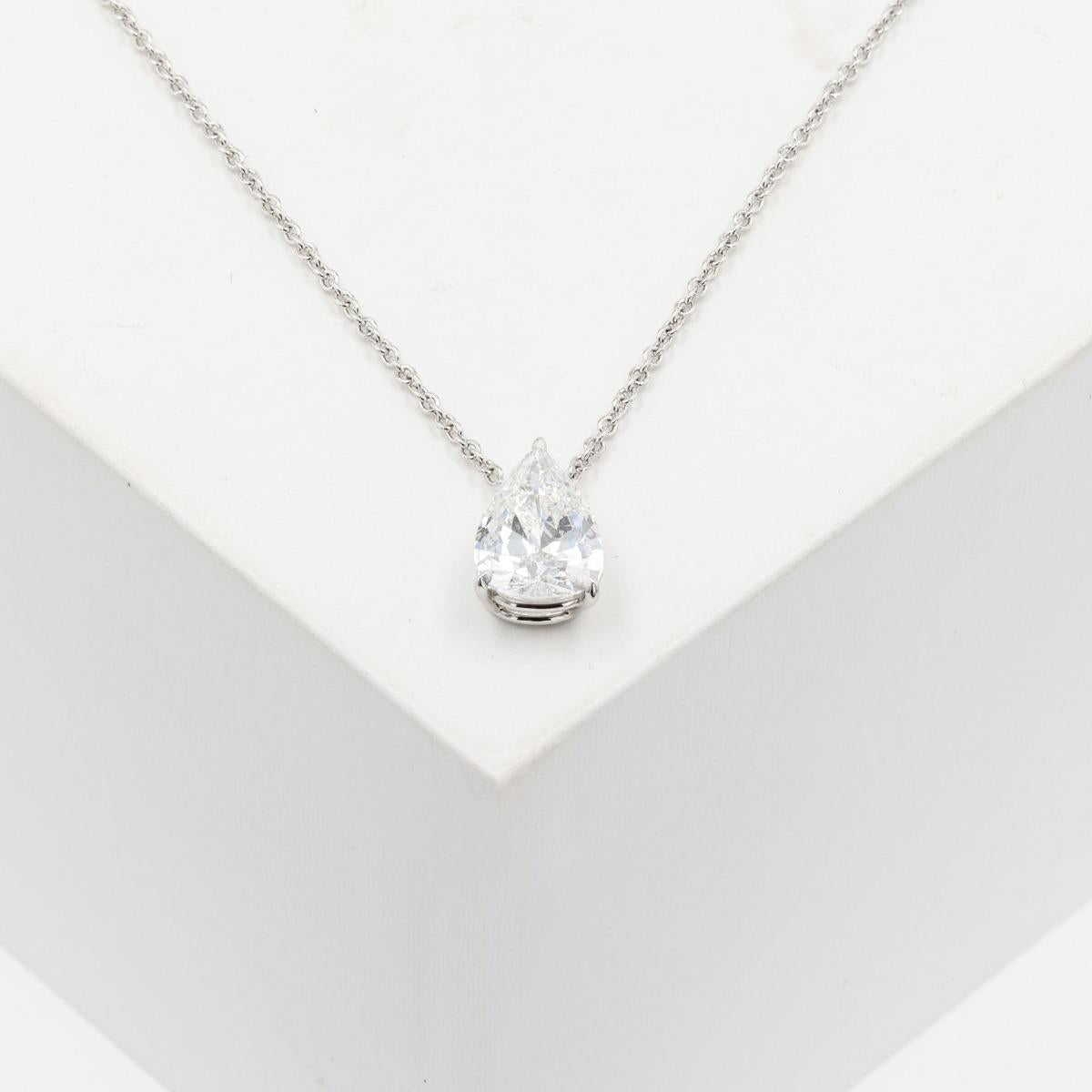 Platinum Diamond Solitaire Pendant