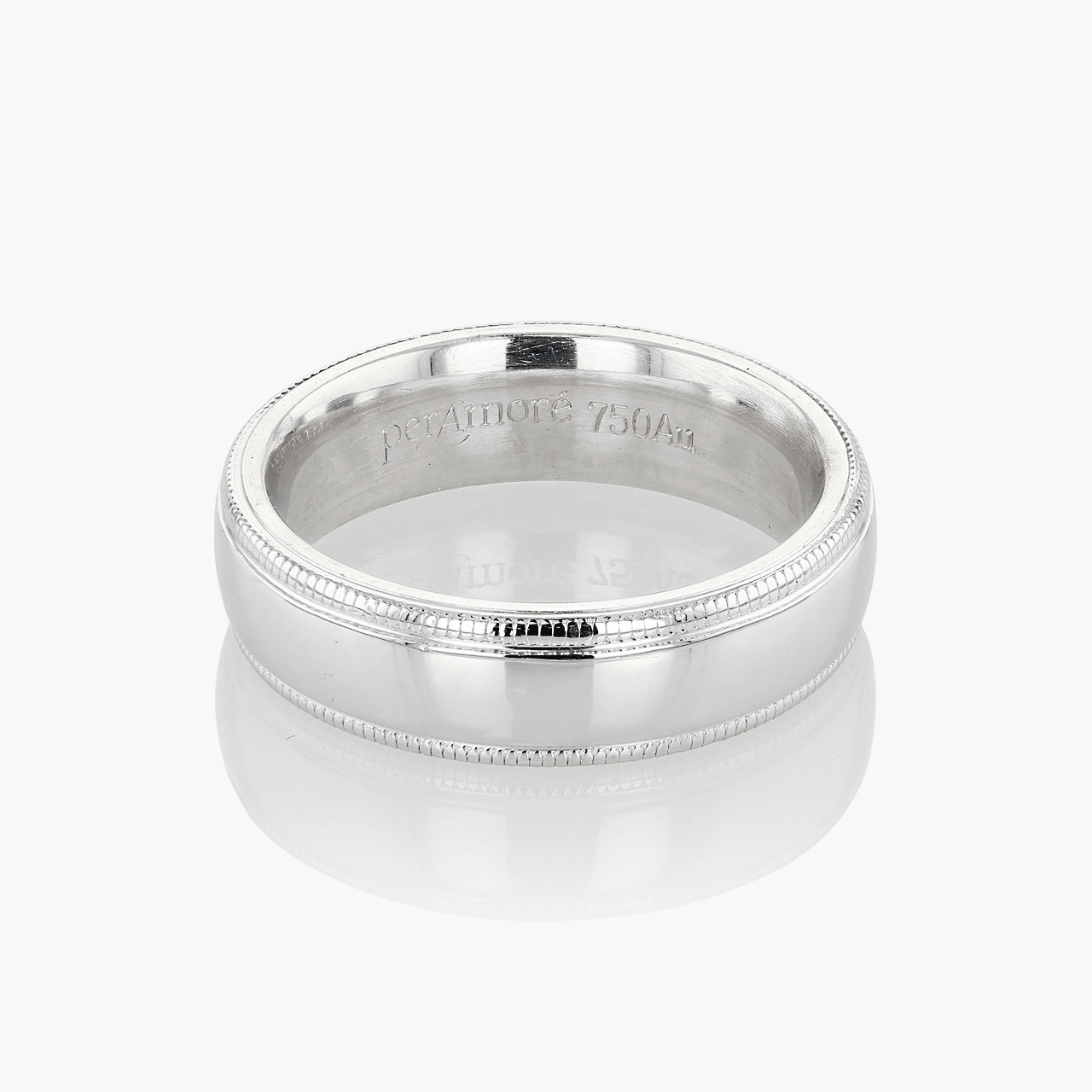 18k White Gold Wedding Band