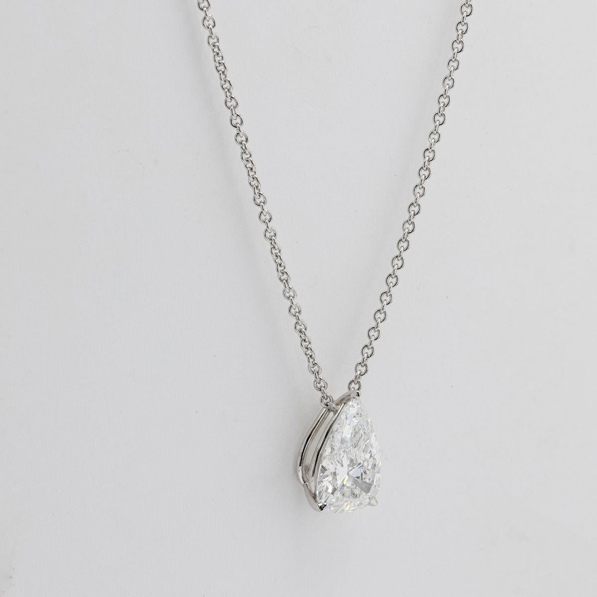 Platinum Diamond Solitaire Pendant