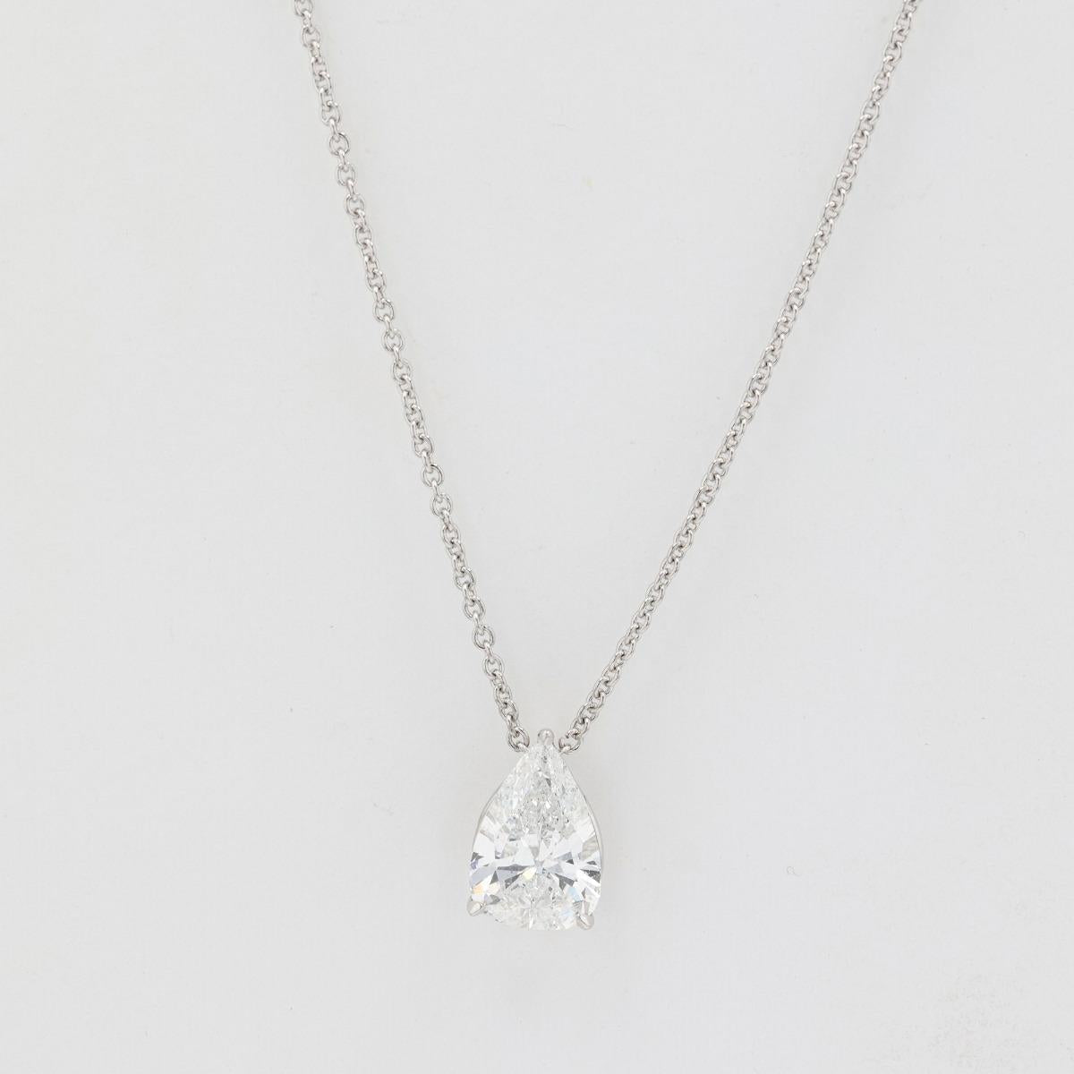 Platinum Diamond Solitaire Pendant