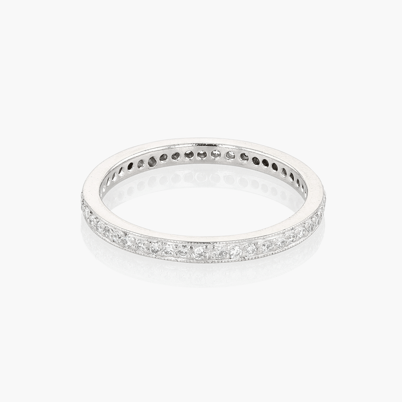 Vintage platinum Heritage Diamond Wedding Band