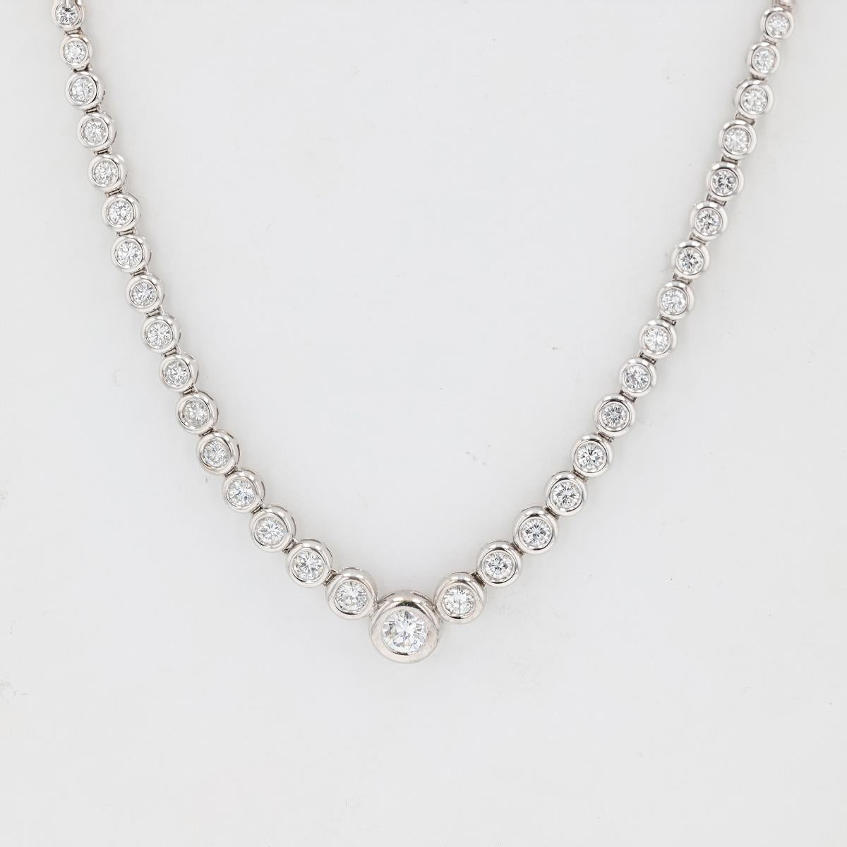 Riviera Bezel Set Diamond Necklace