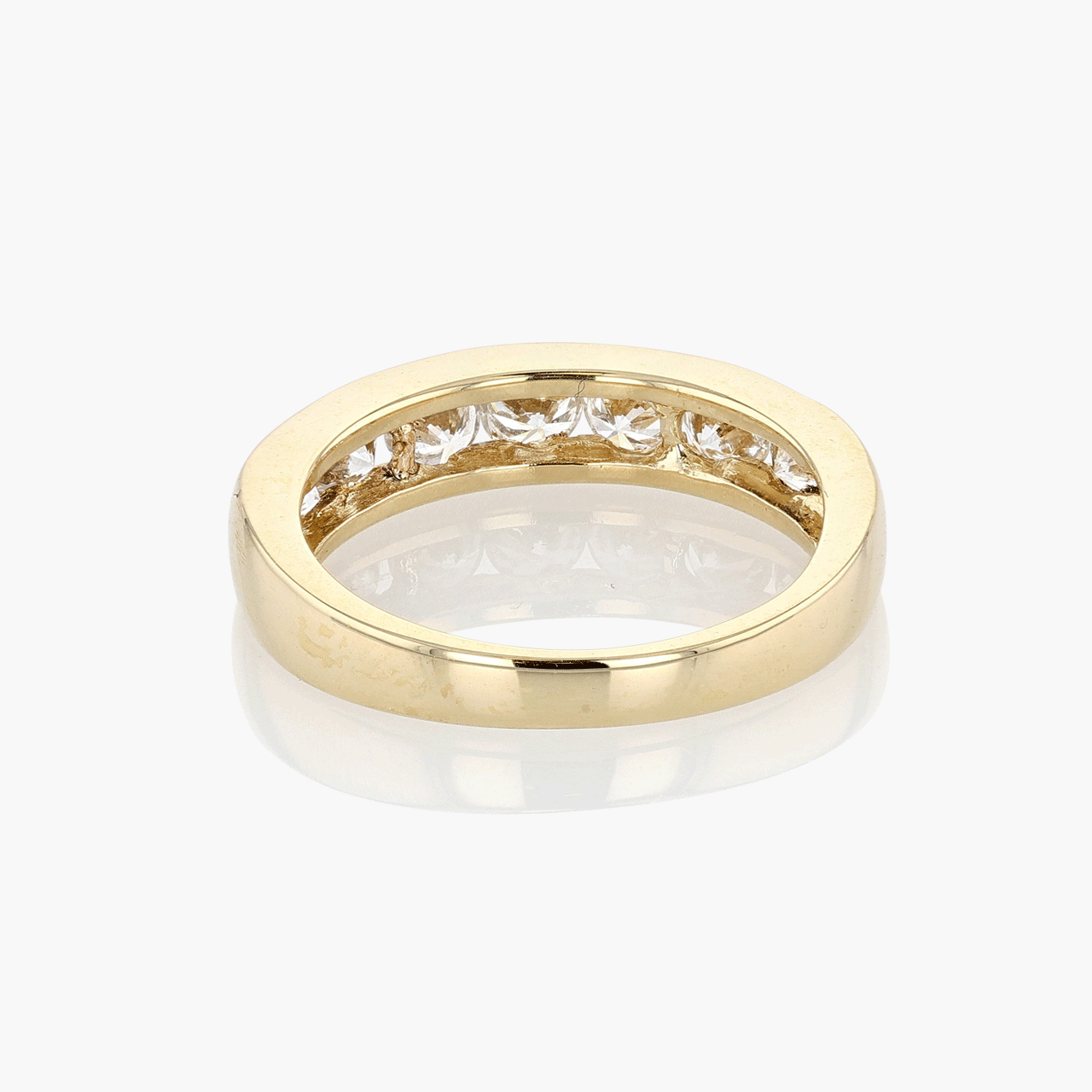 14k Yellow Gold and Diamond .75 Total Weight Channel Set Band