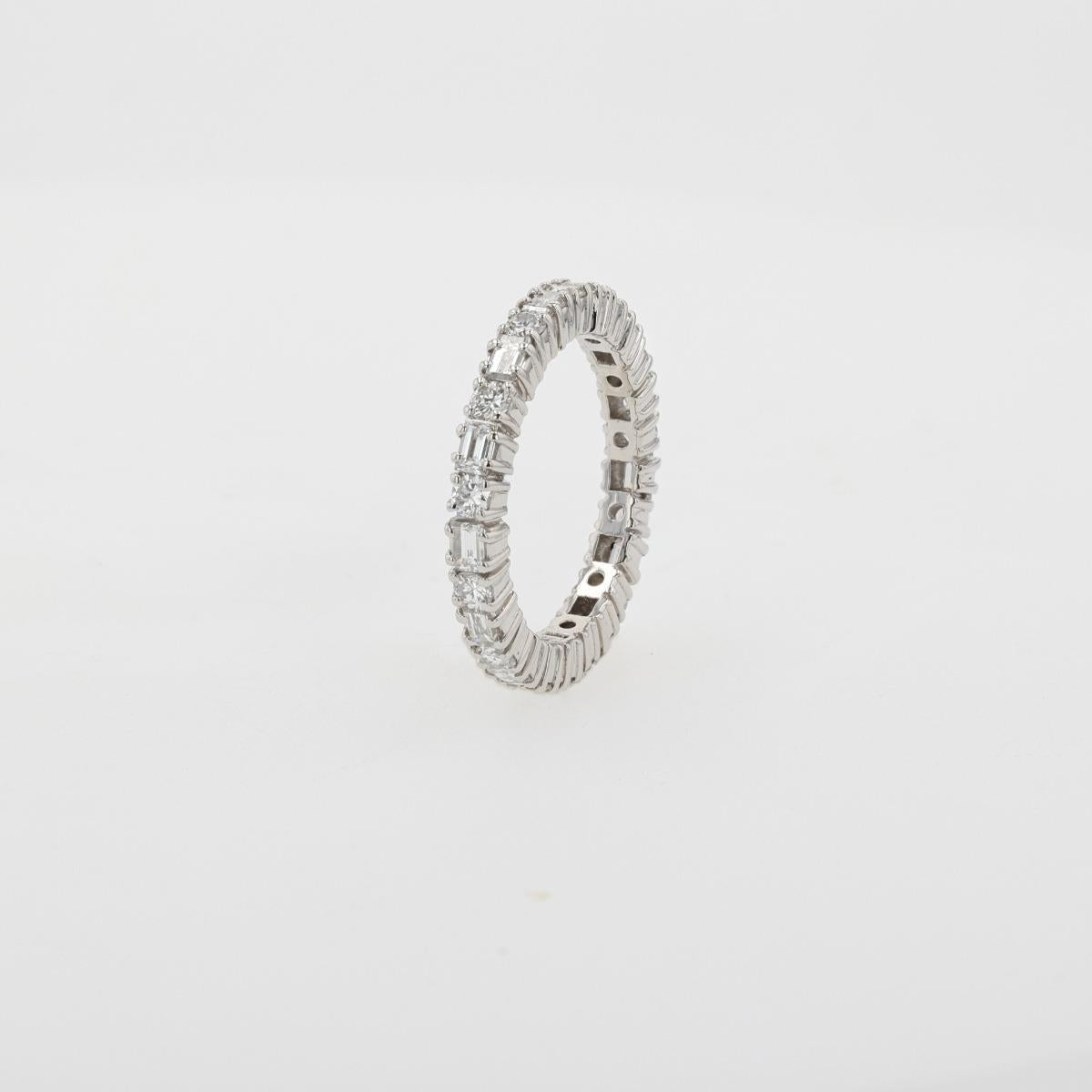 Round & Square Cut Eternity Band