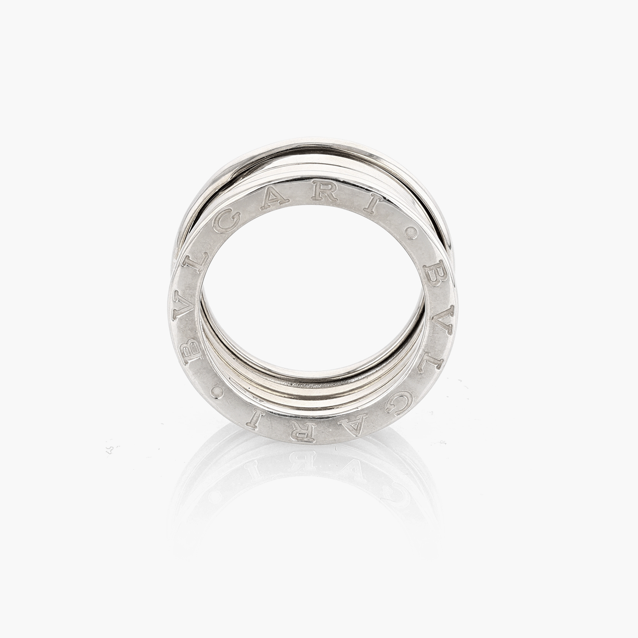 Vintage Bulgari 18k White Gold B-Zero Ring