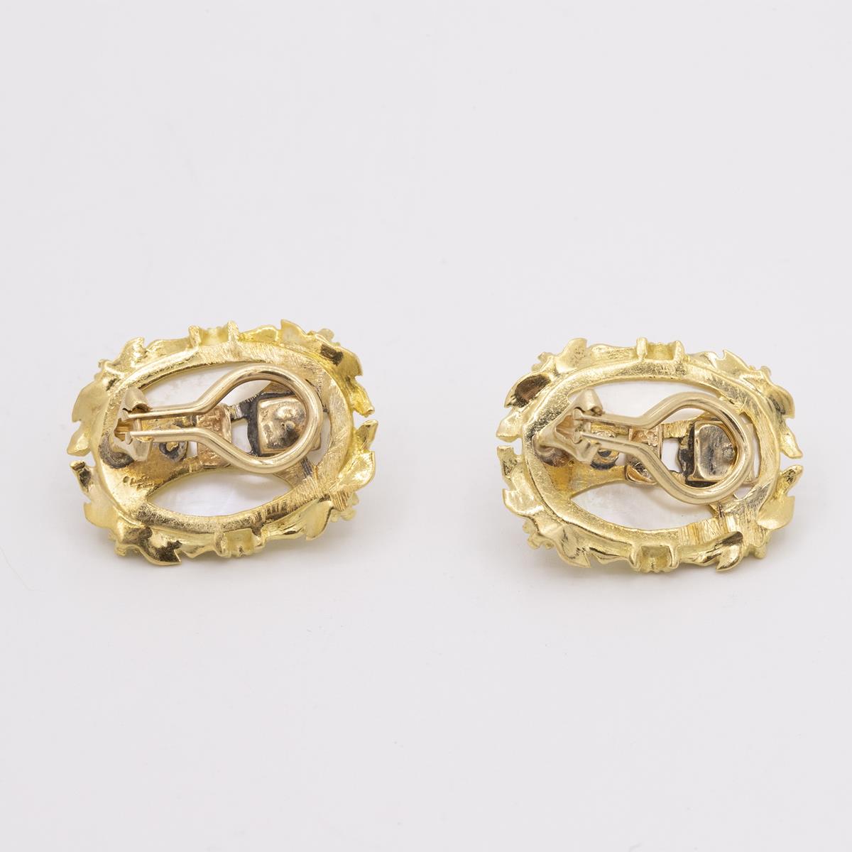 Gold Crystal Diamond Floral Earrings