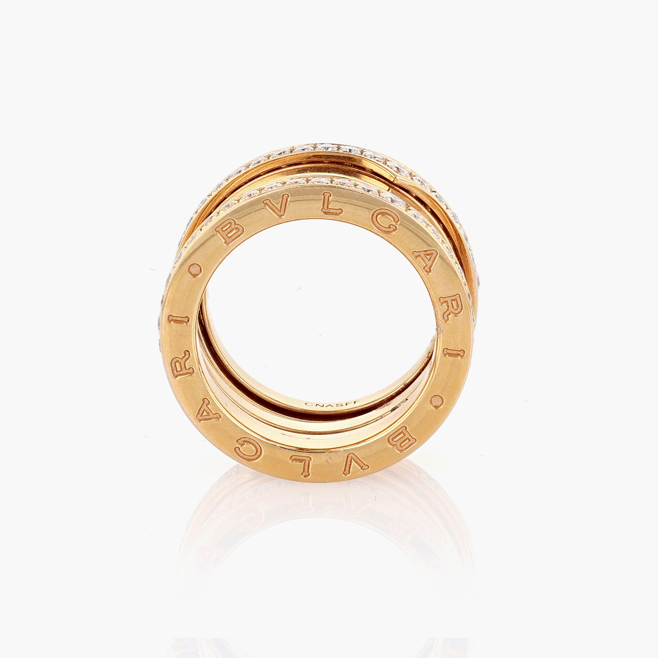 Vintage Bulgari 18k Rose Gold B Zero1 Ring