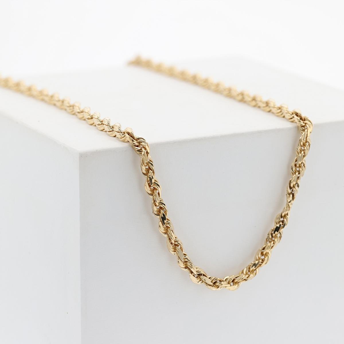 14Kt Rope Chain Necklace 17"