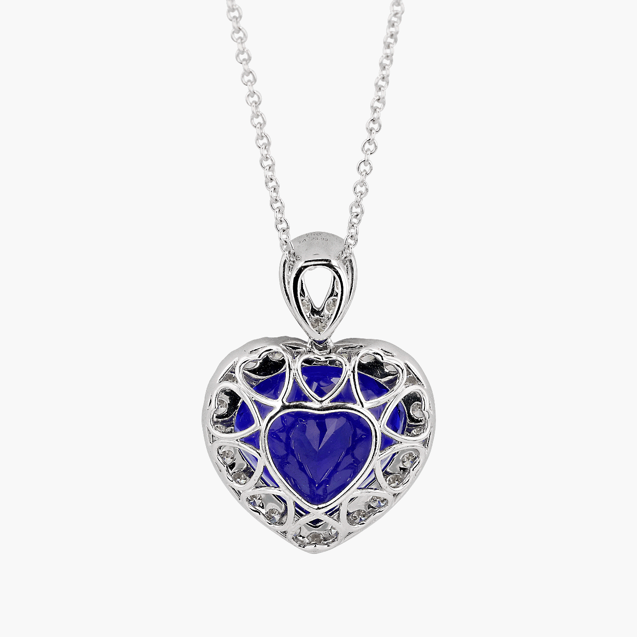 18k White Gold Tanzanite and Diamond Necklace