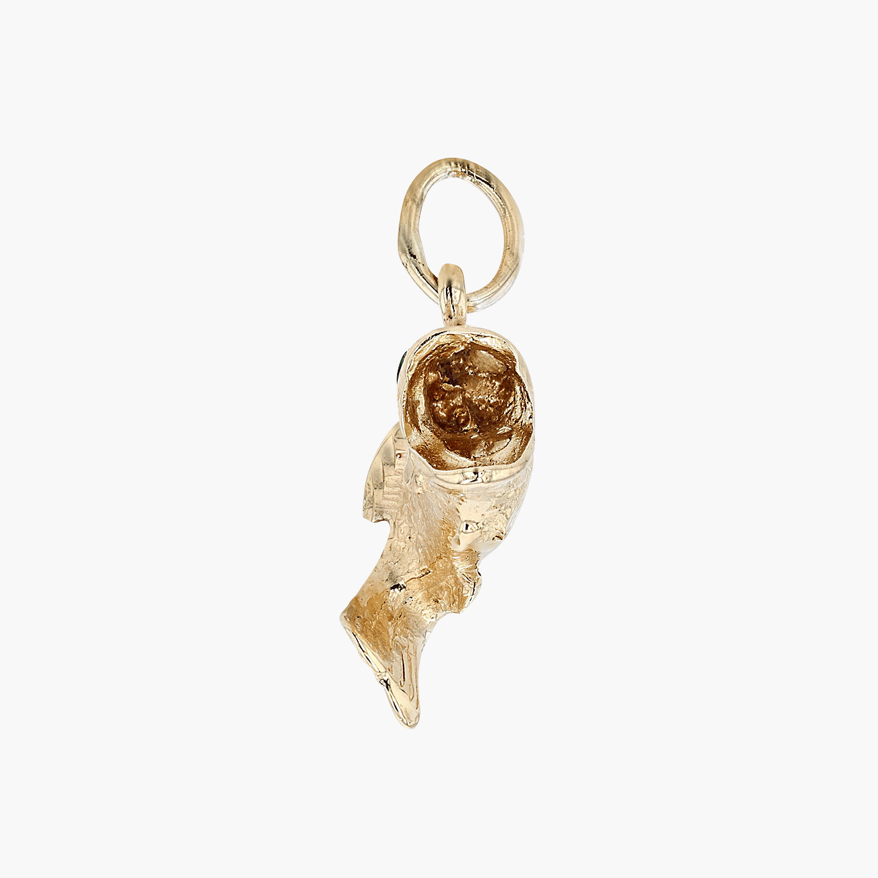 14k Yellow Gold Wide Mouth Bass Charm